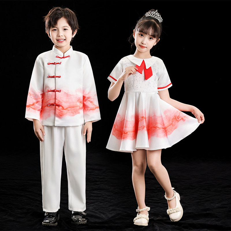 儿童合唱服中国风男女童合唱服装