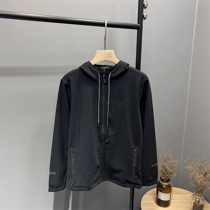 弹力面料！3M反光设计！压胶防水拉链！男士连帽运动休闲卫衣外套