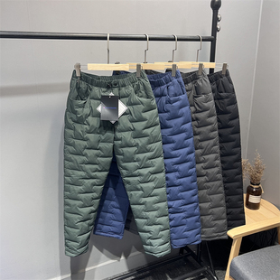 徒步休闲裤 抗寒保暖 防风防水加厚男士 户外登山滑雪棉裤 压胶锁棉