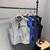 美单高尔夫系列 防风防水加绒保暖户外软壳运动马甲背心 秋冬男士