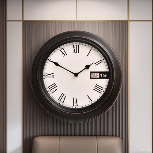 家居挂件自动星期挂表静音时钟