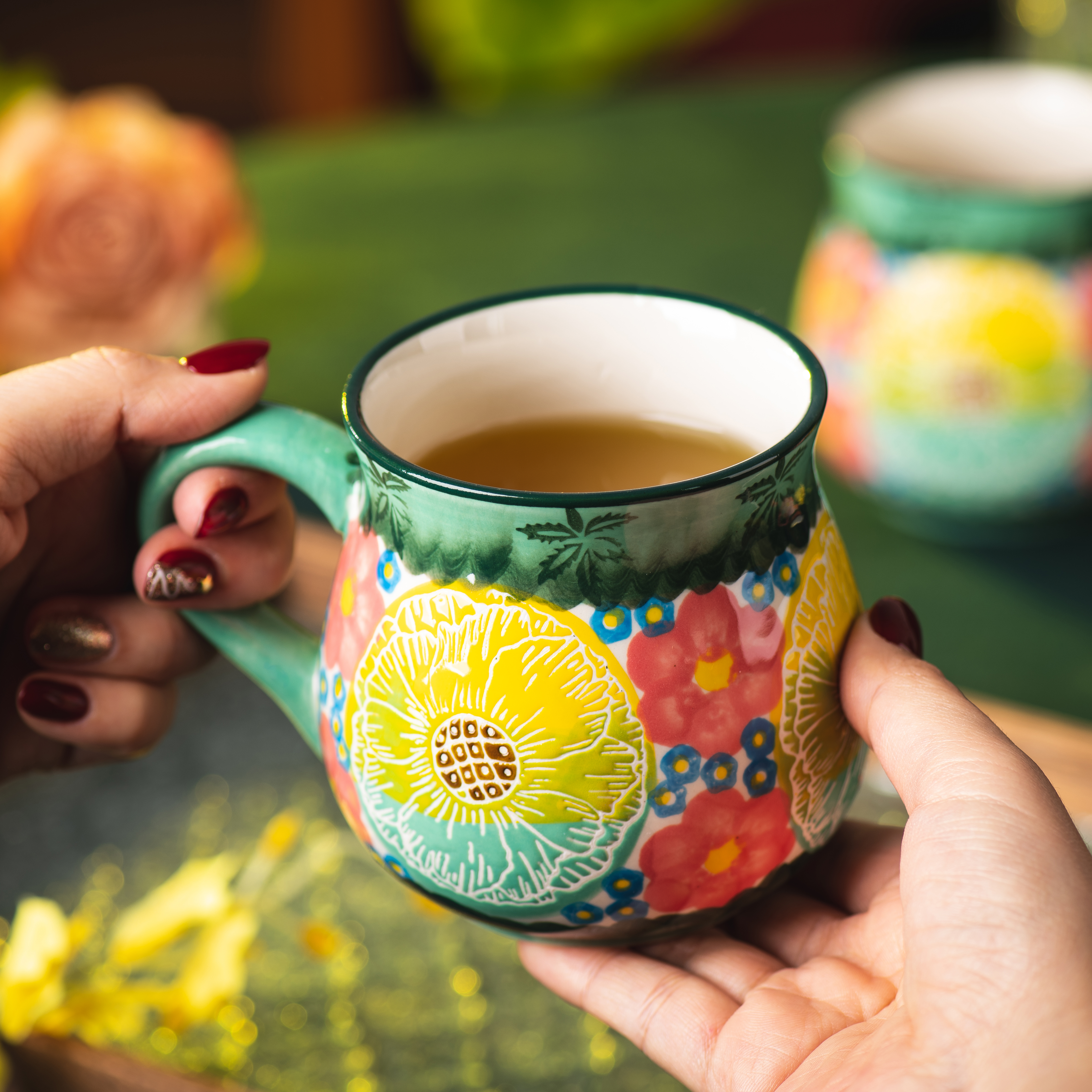 陶瓷咖啡杯复古拿铁杯中古杯