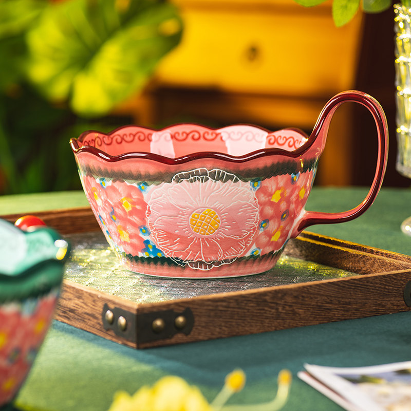 波兰陶瓷泡面碗大号袋装泡面专用碗汤碗面碗手柄碗学生食堂打饭碗,餐饮具,泡面碗,淘宝优惠券,粉丝福利购,淘宝优惠卷