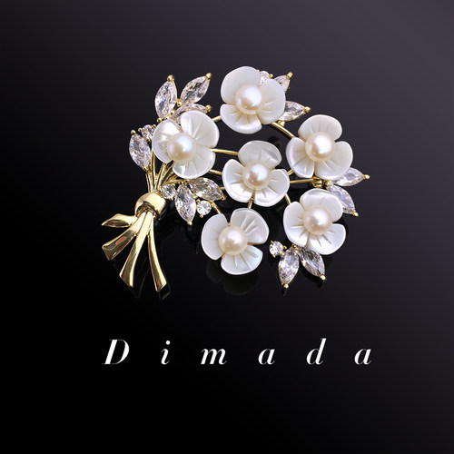 D.M.D/迪曼达法式天然珍珠女胸针