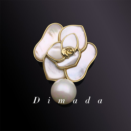 d.m.d/迪曼达dimada女山茶花胸针