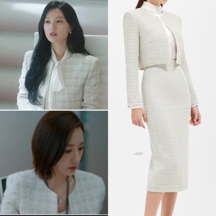 金智媛同款小香风套装裙2025千金名媛高端粗花呢外套半身裙两件套