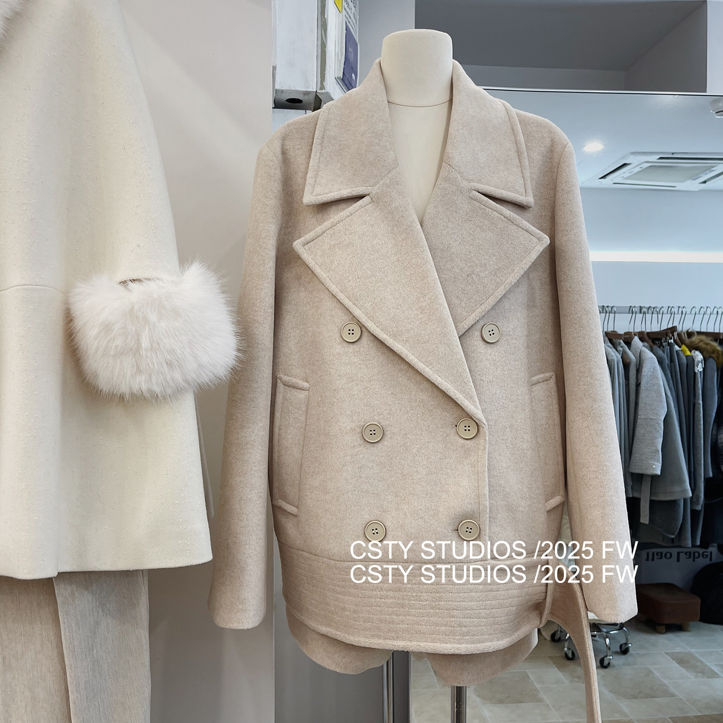 高级感英伦风毛呢外套女秋冬新款宽松显瘦百搭休闲夹棉短款大衣潮,女装/女士精品,毛呢外套,淘宝优惠券,粉丝福利购,淘宝优惠卷