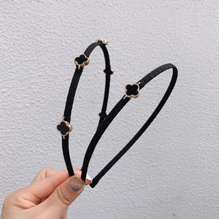 韩国东大门正品 大方四叶草细发箍小香风发卡洗脸头箍 简约百搭时尚