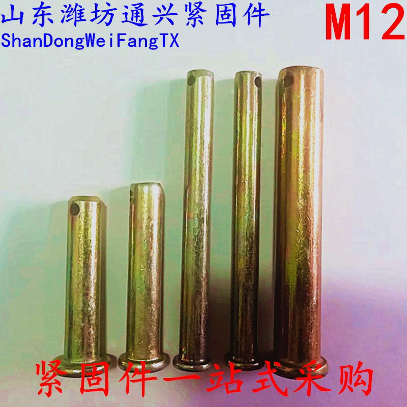 GB882销轴定位销T型平头带孔圆柱销销钉M12*30*35*40*50*60*80*90