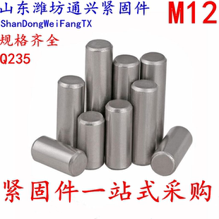 GB119A3碳钢圆柱销定位销固定销销子实心铁柱M12*16*20*25*30-120
