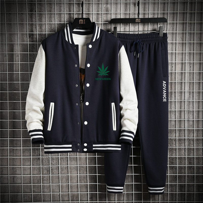 男孩春装套装帅气棒球服外套青少年初中学生休闲运动服两件套P95,男装休闲套装,星座211-2