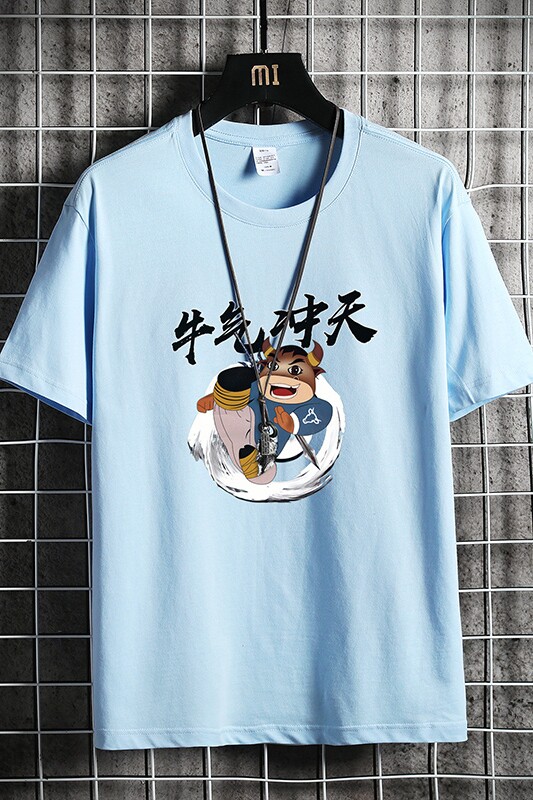 夏季新款男士短袖T恤宽松大码半袖T恤衫XZ102A-T119-P25,男装T恤,星座211-2
