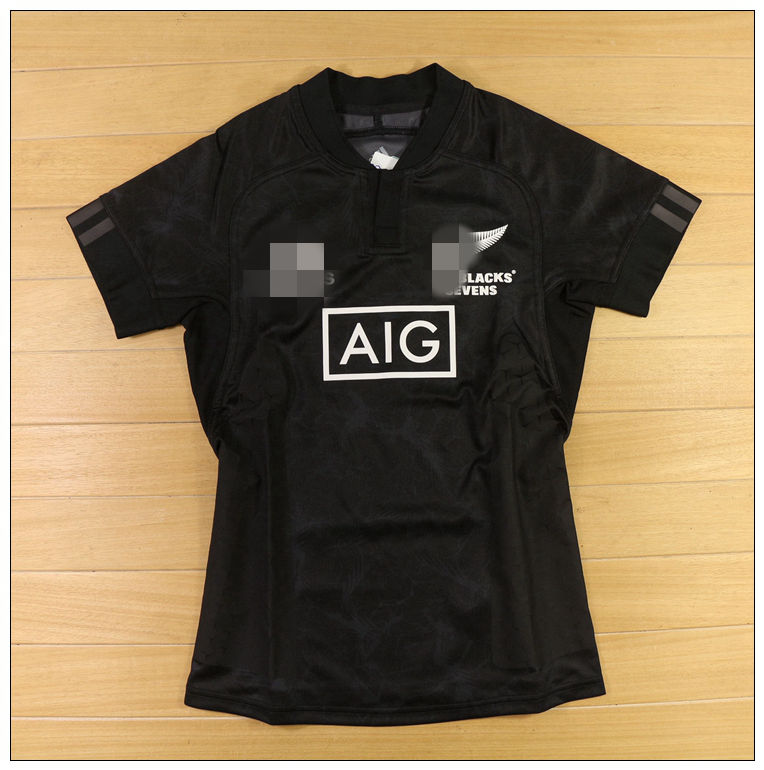 渠道阿达rugby jersey女黑叶球员版橄榄球衣运动修身上衣 t21086