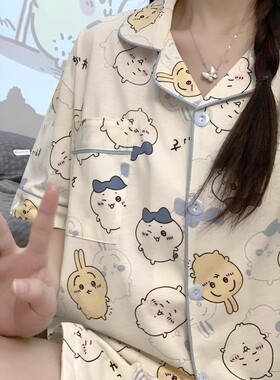 吉伊卡哇乌萨奇睡衣女春夏季纯棉