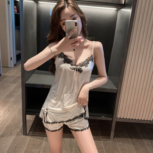 睡衣女夏冰丝棉莫代尔2022年新款