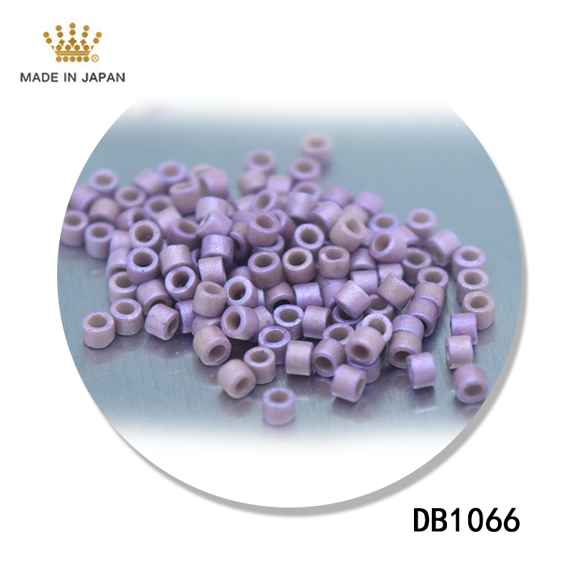 紫色磨砂古董珠MIYUKI玻璃进口