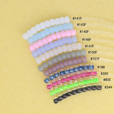 磨砂编制串珠花朵戒指