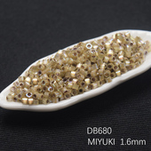 心欣DIY日本进口御幸古董珠1.6mm丝质丝光DB680法绣串珠藕色