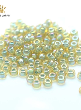 心欣DIY御幸MIYUKI米珠1.5mm2mm3mm日本进口染芯绿色幻彩串珠#359