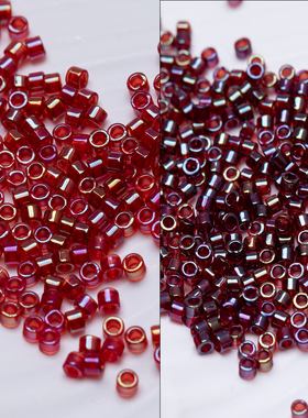 心欣进口米珠日本御幸古董珠红色酒红色1.6mmDB295/DB296