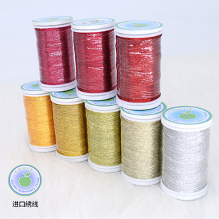 苹果牌日本进口金丝刺绣线两股金属线法绣DIY材料质感金线银线