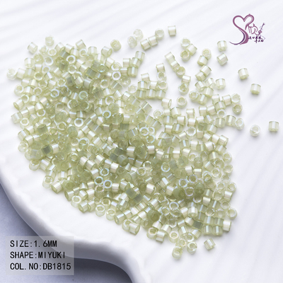 心欣DIY日本进口御幸古董珠1.6mm丝质丝光DB1815法绣串珠淡绿色