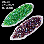 289进口米珠2mm11 心欣DIY日本御幸MIYUKI透明幻彩179L 294