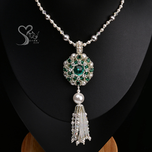 心欣进口米珠材料包卫星钻14mm流苏款 捷克爪钻20251024毛衣链