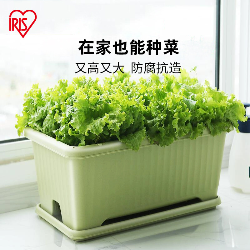 爱丽思阳台种菜盆长方形蔬菜种植大号家用加厚大花盆果蔬种植花盆
