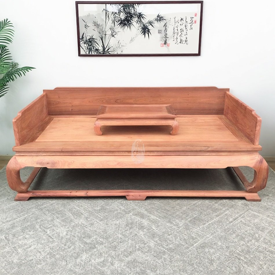 红木家具缅甸花梨木素面全榫卯实木罗汉床正宗大果紫檀假一罚十