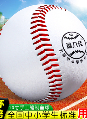 垒球小学生专用10寸12寸硬棒球软式中考比赛标准训练球投掷硬棒球