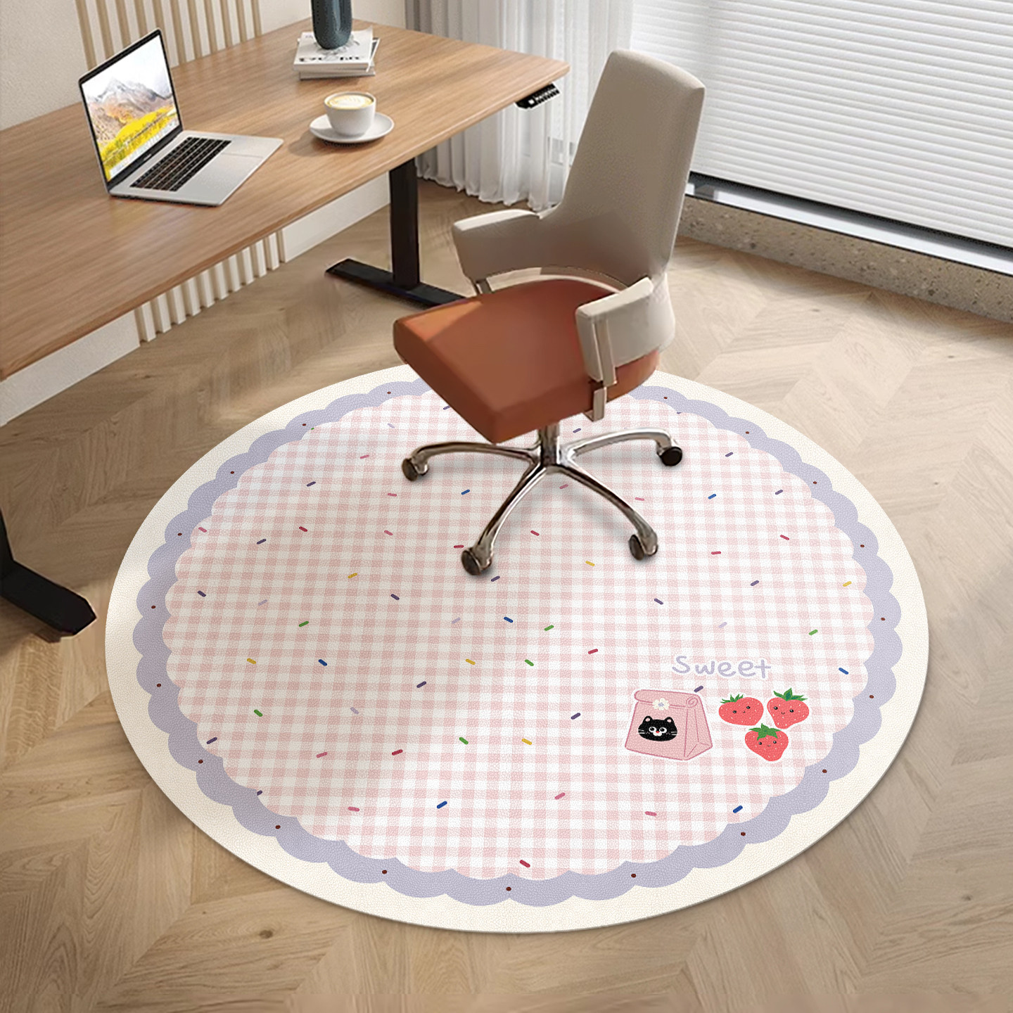 书房书桌转椅地垫电竞房电脑椅子圆形垫子儿童学习椅防滑凳子地毯,居家布艺,转椅地垫,淘宝优惠券,粉丝福利购,淘宝优惠卷