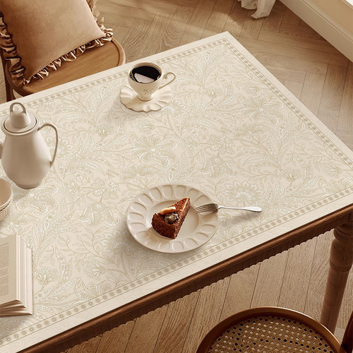 轻奢高级感pvc餐桌桌垫防水防油防烫防滑免洗饭桌茶几桌布长方形
