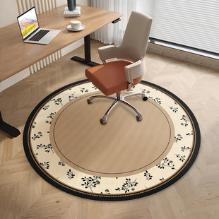 书房书桌转椅下圆形地垫滚轮学习椅椅子可擦洗垫子化妆台凳子地毯