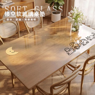 卡通pvc软玻璃透明图案餐桌桌垫桌子台面保护水晶板茶几桌布定制