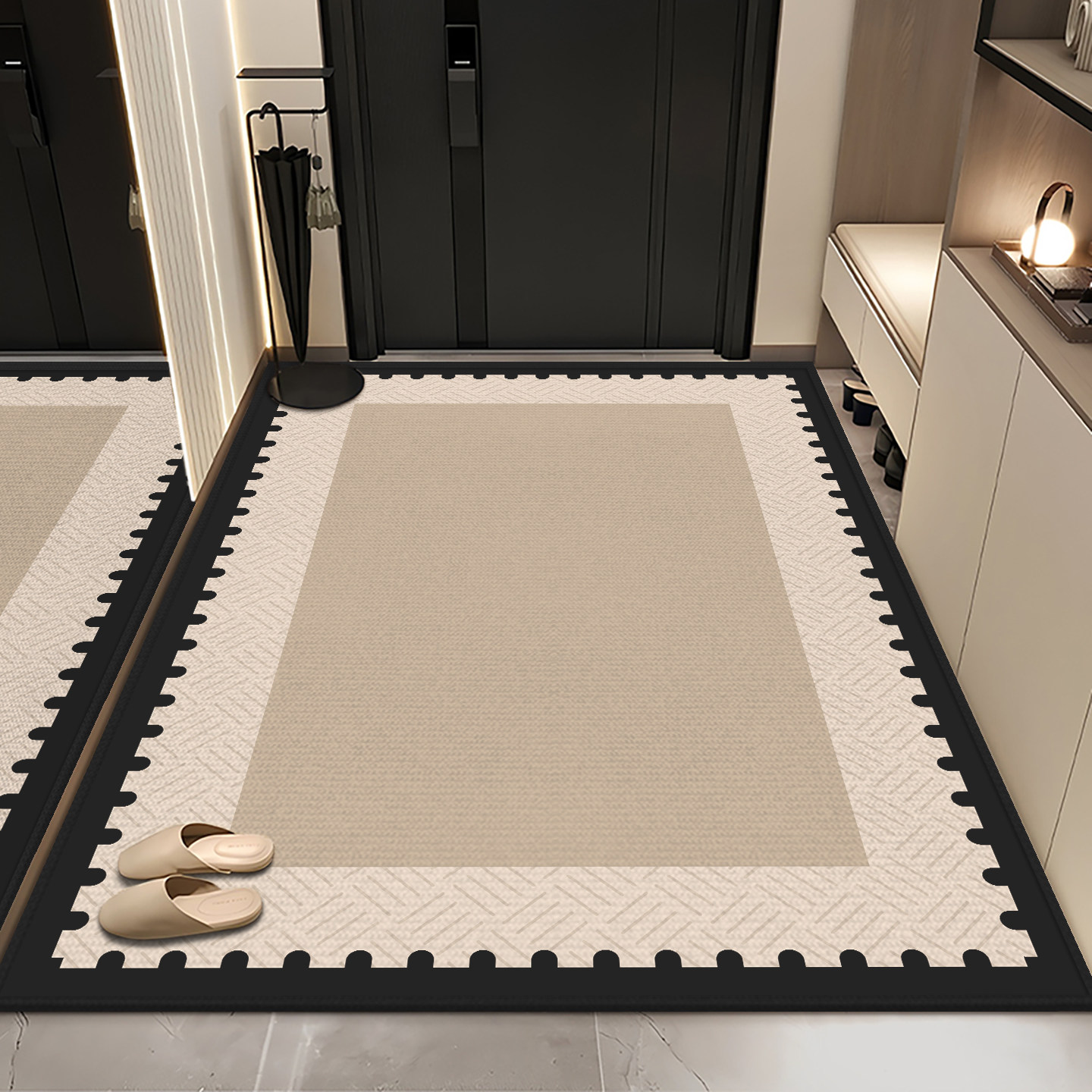 玄关入户门地垫竖版高级感进门门口防滑耐脏家用脚垫新居地毯定制,居家布艺,入户地垫,淘宝优惠券,粉丝福利购,淘宝优惠卷
