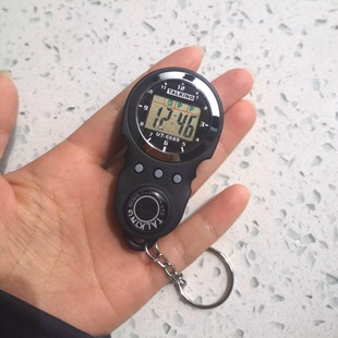 整点语音报时钟中老年盲人表便携小多功能闹钟铃声钥匙扣口袋挂件