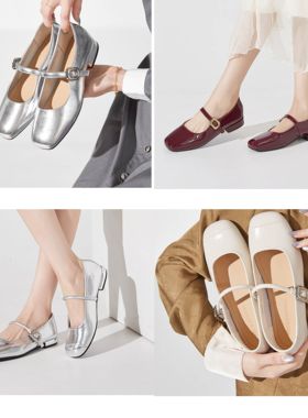 香香莉2024秋季27030浅口女鞋低跟玛丽珍脚背粗跟扣子女单鞋27031
