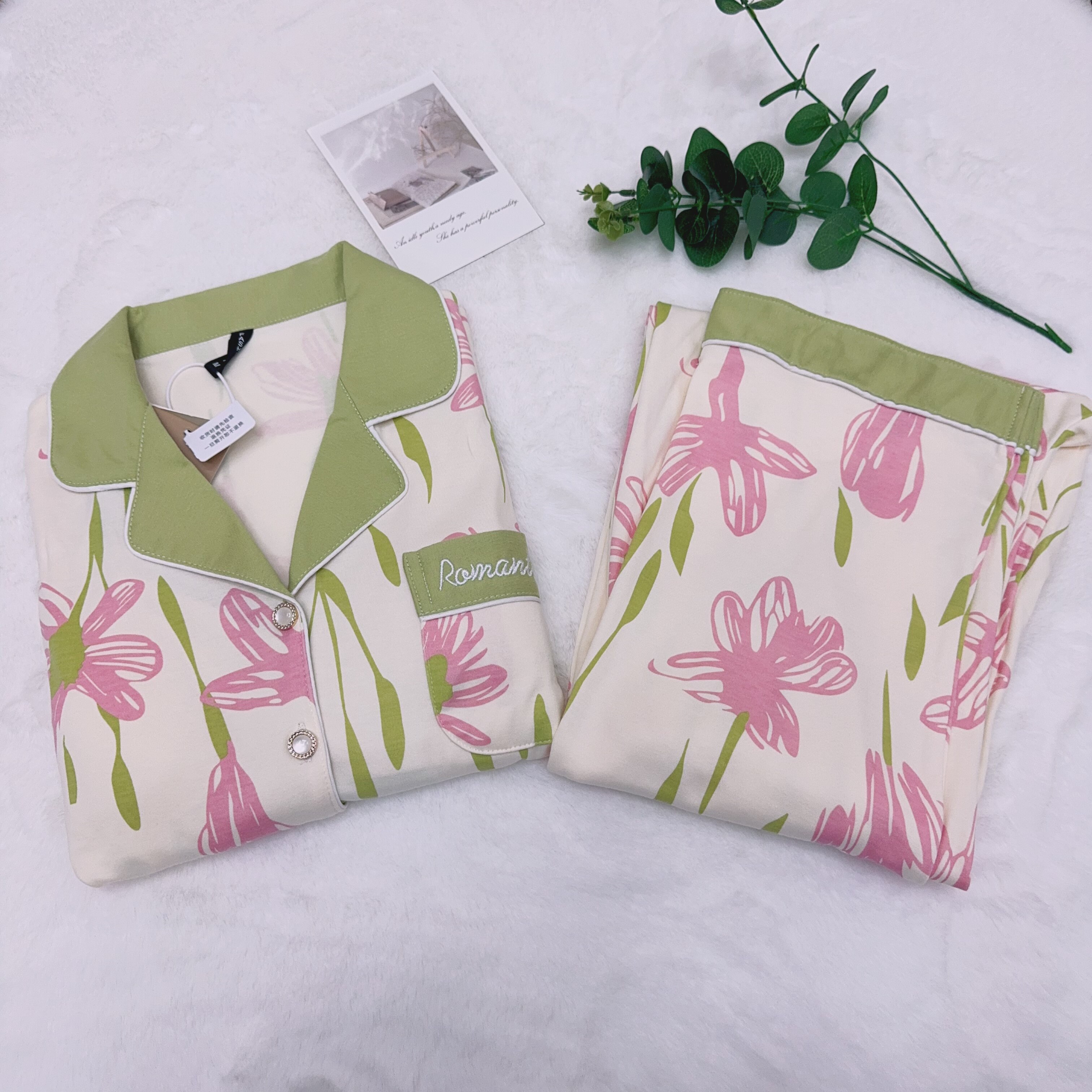 020#秋冬双面加厚100%纯棉气质长袖开衫女士睡衣套装带胸垫家居服,女士内衣/男士内衣/家居服,睡衣/家居服套装,淘宝优惠券,粉丝福利购,淘宝优惠卷