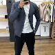 长袖 春秋薄款 外套潮流帅气纯色百搭毛衣修身 开衫 休闲线衣 针织男士