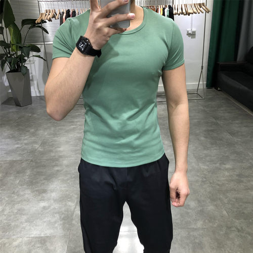 2025夏季纯色打底衫休闲网红短袖