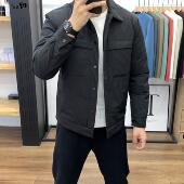 潮流宽松男士 轻薄羽绒服男秋冬新款 工装 翻领外套舒适轻便保暖上衣