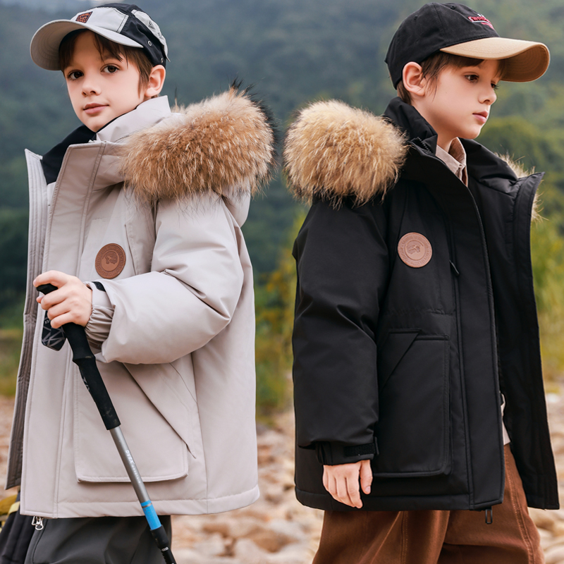 巴拉赫儿童羽绒服男童中大童加厚