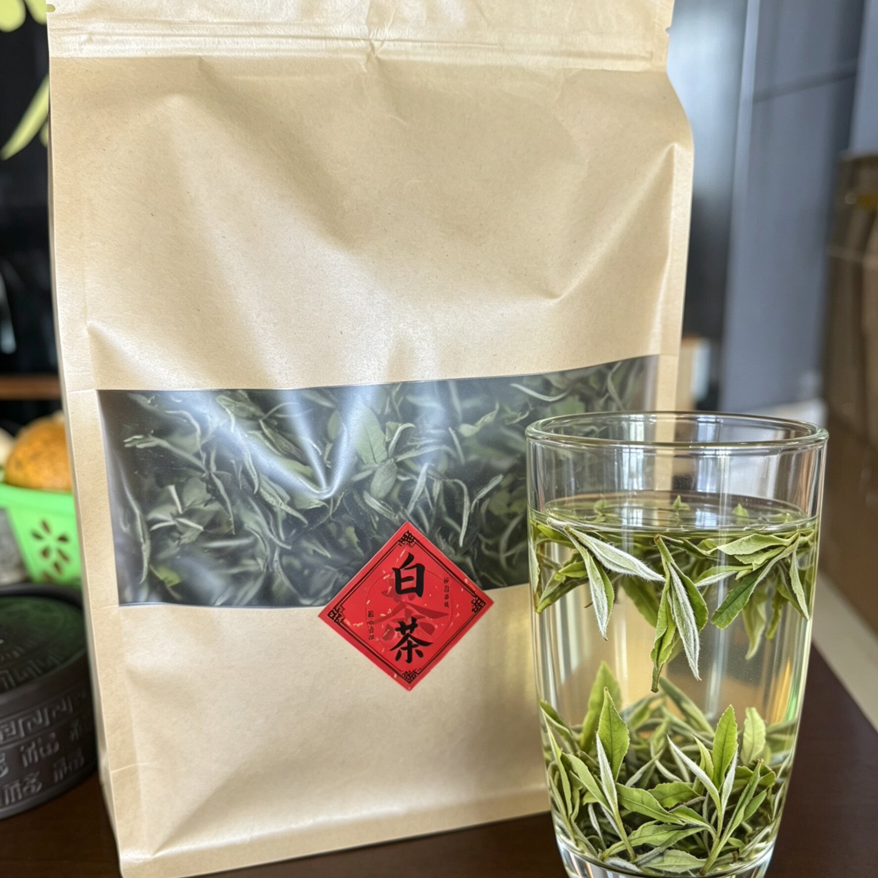 云南白茶高海拔一级月光白茶荒野大叶茶种正宗古树老树月光美人散