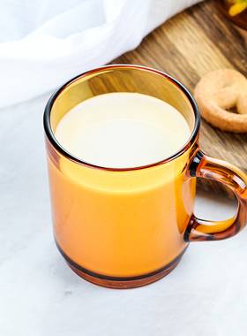 进口耐高温水杯玻璃杯男女高颜值透明带把泡茶杯子家用茶杯马克杯