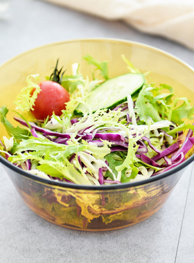 法国多莱斯餐具钢化玻璃高颜值沙拉碗 微波炉泡面碗水果汤碗儿童