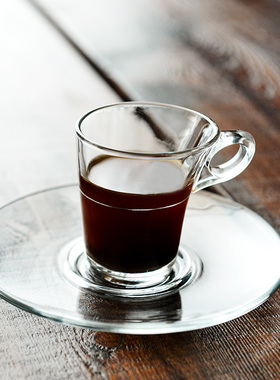 法国进口DURALEX多莱斯钢化玻璃浓缩咖啡杯碟ins风高颜值调料碟