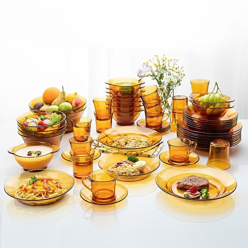 DURALEX欧式玻璃餐具碗盘乔迁家用套装高级感ins轻奢高档简约法式