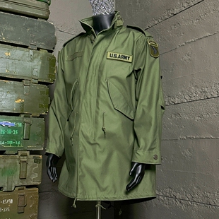 军迷用品M65派克鱼尾风衣美式 阿美咔叽秋冬户外骑行军绿色派克服