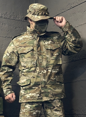 外贸美军野战M65风衣男户外登山迷彩工装外套宽松耐磨防风作训服